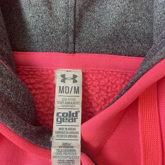Under Armour Storm Hoodie Womens Medium Breast Cancer Awareness Hot Pink *Mark - Picture 8 of 8